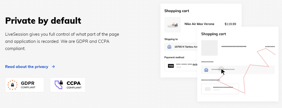 LiveSession privacy regulations