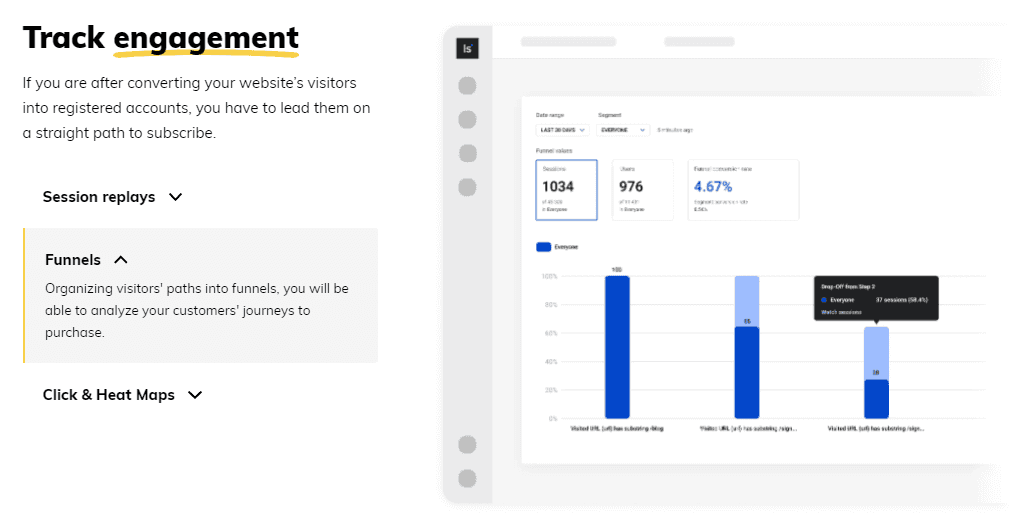 LiveSession funnels