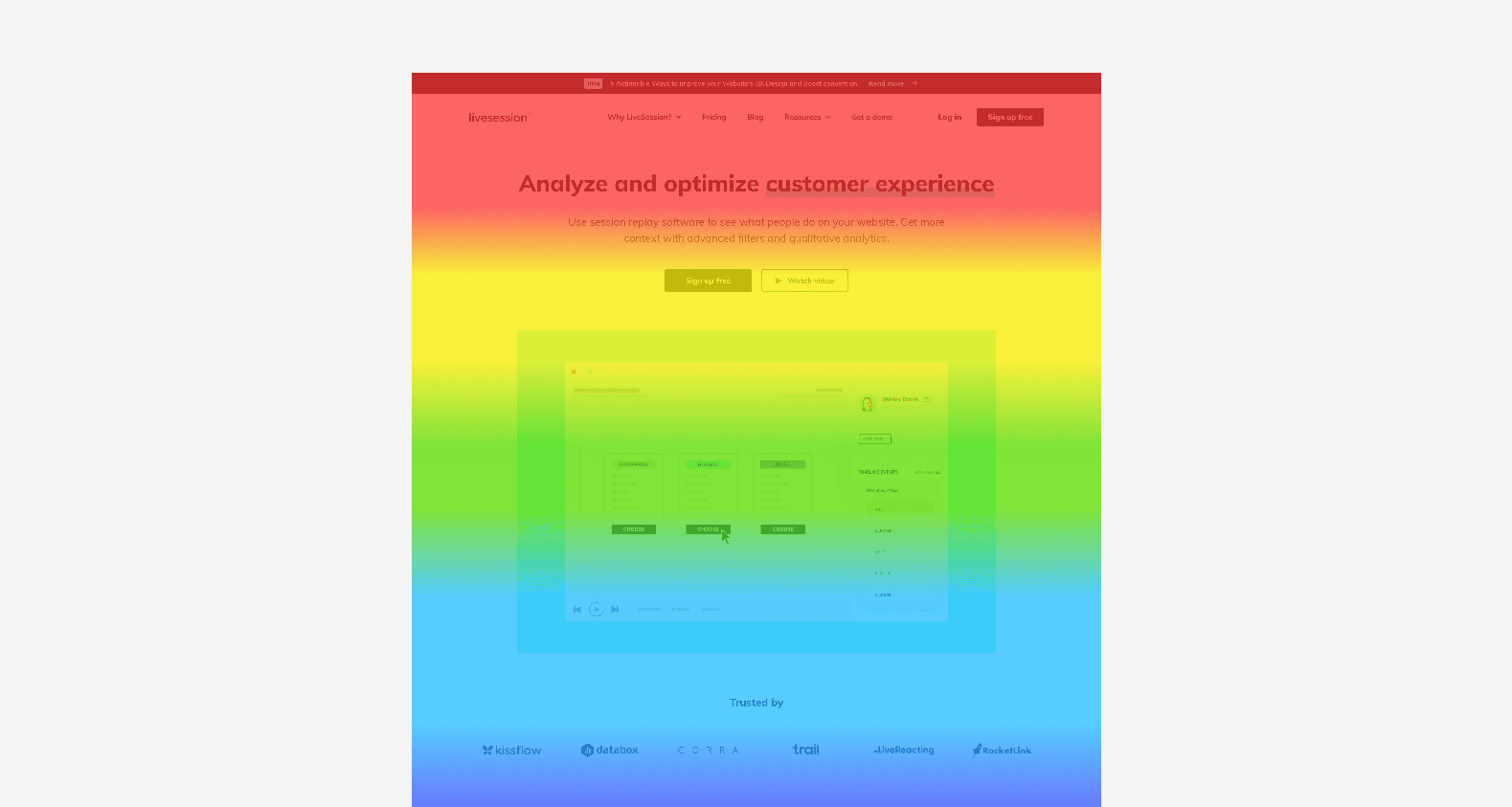 using a scroll map as part of heatmap analytics